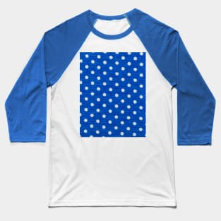 Polka Dots Blue Background Baseball T-Shirt